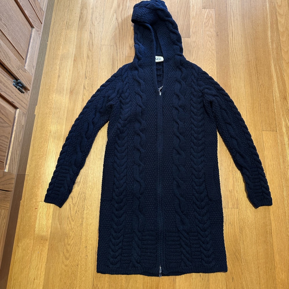 Wool Cardigan Sweater Coat, New!